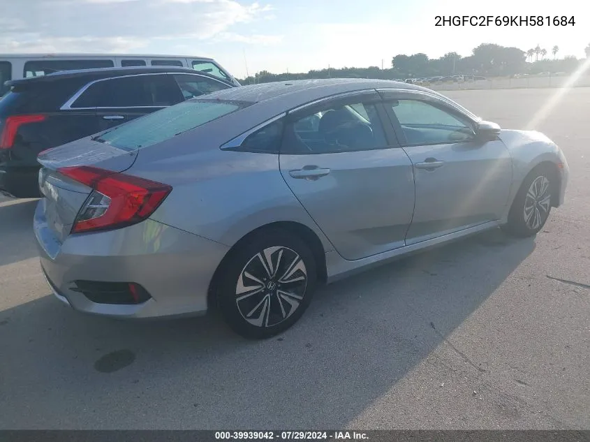 2HGFC2F69KH581684 2019 Honda Civic Lx