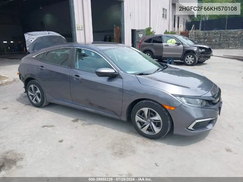 2019 Honda Civic Lx VIN: 2HGFC2F66KH570108 Lot: 39955229