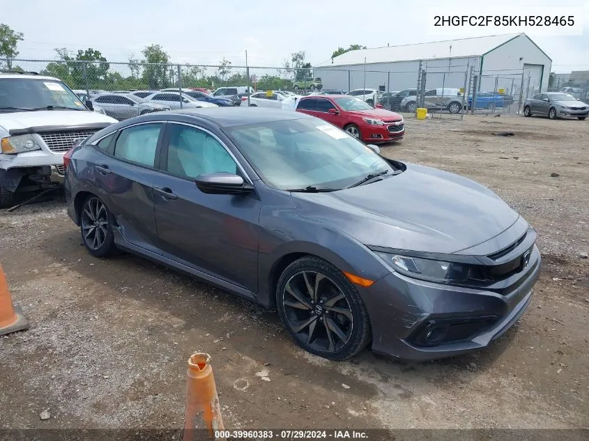 2HGFC2F85KH528465 2019 Honda Civic Sport