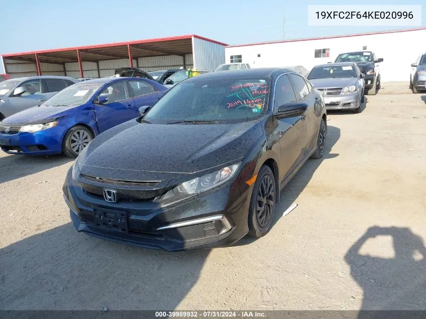 19XFC2F64KE020996 2019 Honda Civic Lx