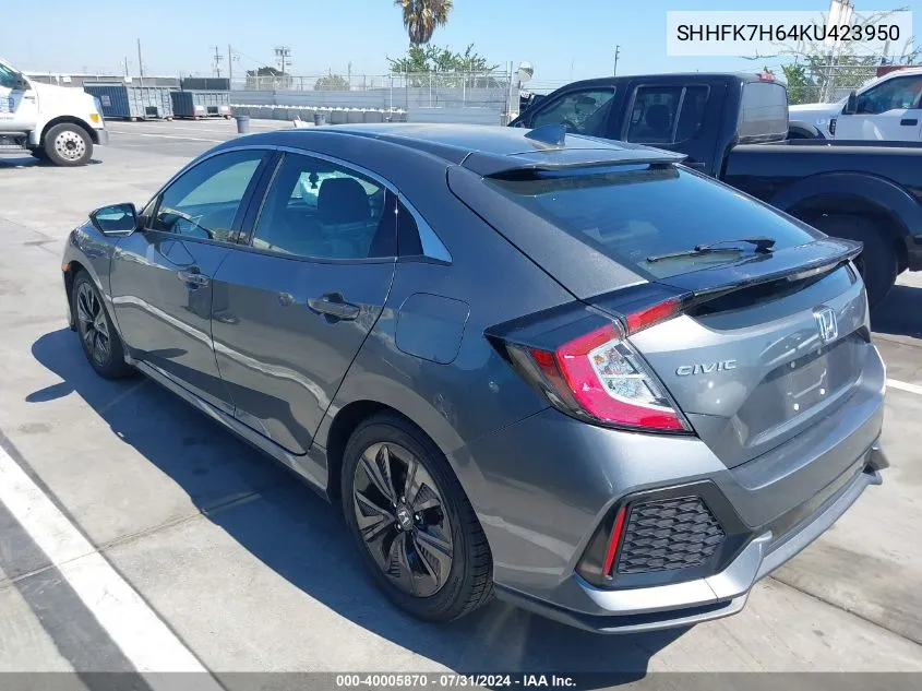 SHHFK7H64KU423950 2019 Honda Civic Ex