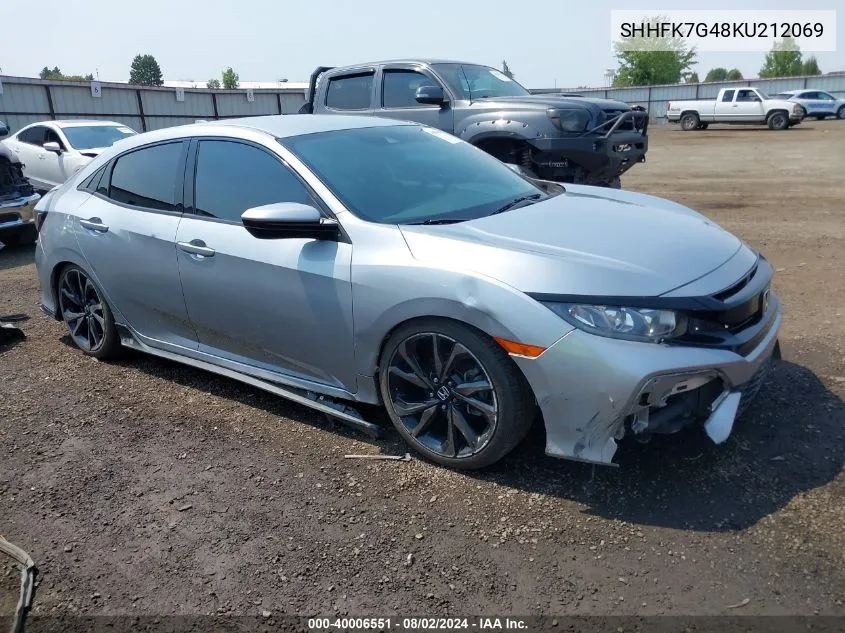 SHHFK7G48KU212069 2019 Honda Civic Sport