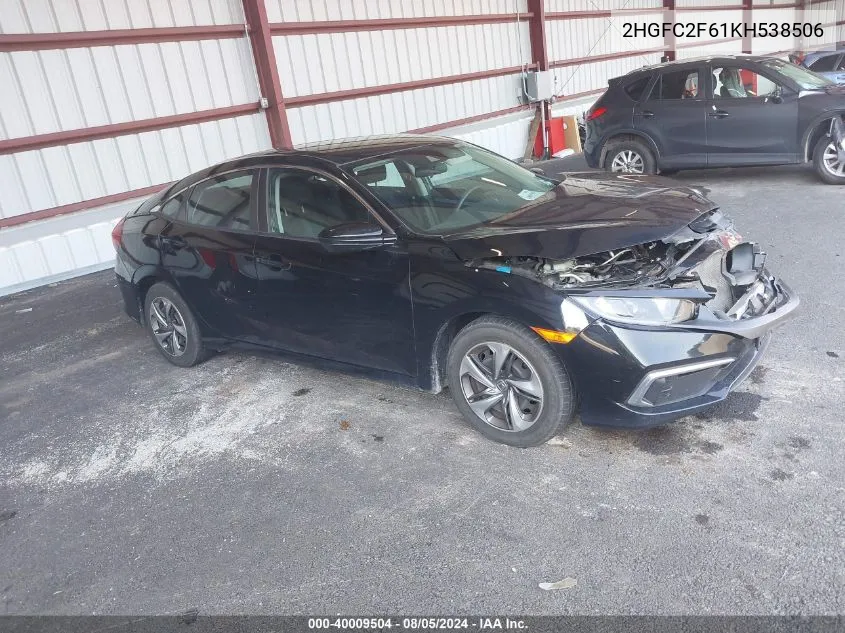 2019 Honda Civic Lx VIN: 2HGFC2F61KH538506 Lot: 40009504