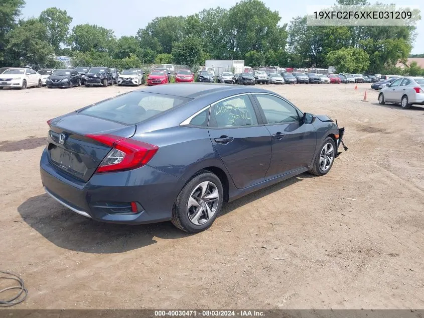 2019 Honda Civic Lx VIN: 19XFC2F6XKE031209 Lot: 40030471