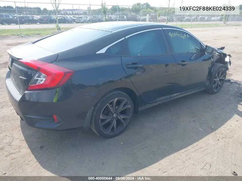 19XFC2F88KE024339 2019 Honda Civic Sport