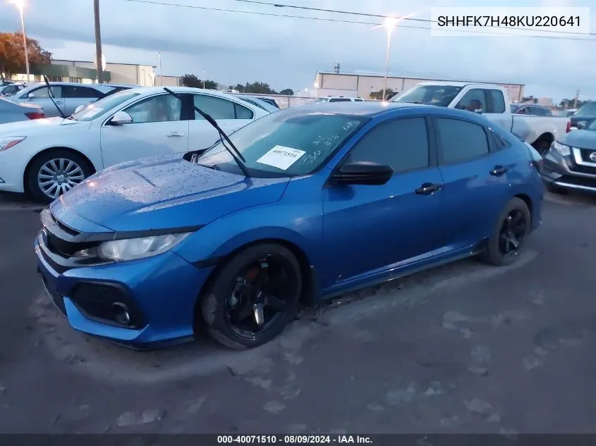 SHHFK7H48KU220641 2019 Honda Civic Sport