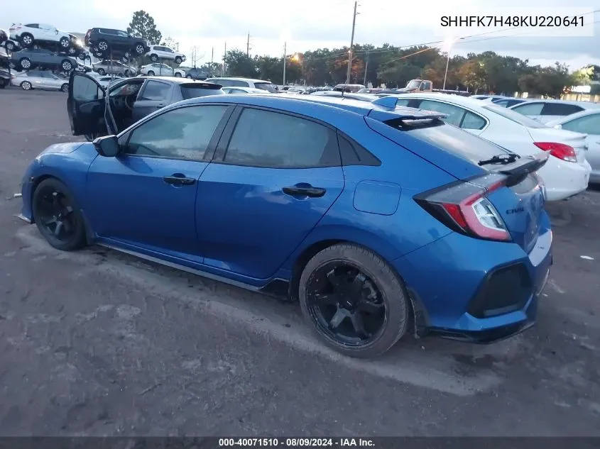 SHHFK7H48KU220641 2019 Honda Civic Sport