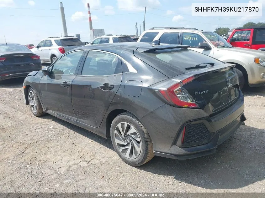 SHHFK7H39KU217870 2019 Honda Civic Lx