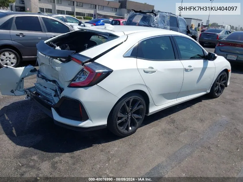 2019 Honda Civic Lx VIN: SHHFK7H31KU404097 Lot: 40076990