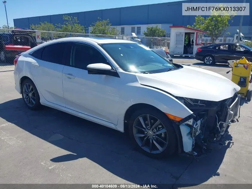 2019 Honda Civic Ex-L VIN: JHMFC1F76KX013307 Lot: 40104609