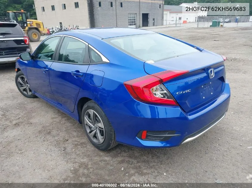 2HGFC2F62KH569683 2019 Honda Civic Lx