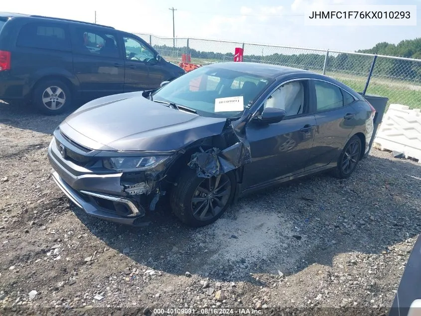 JHMFC1F76KX010293 2019 Honda Civic Ex-L