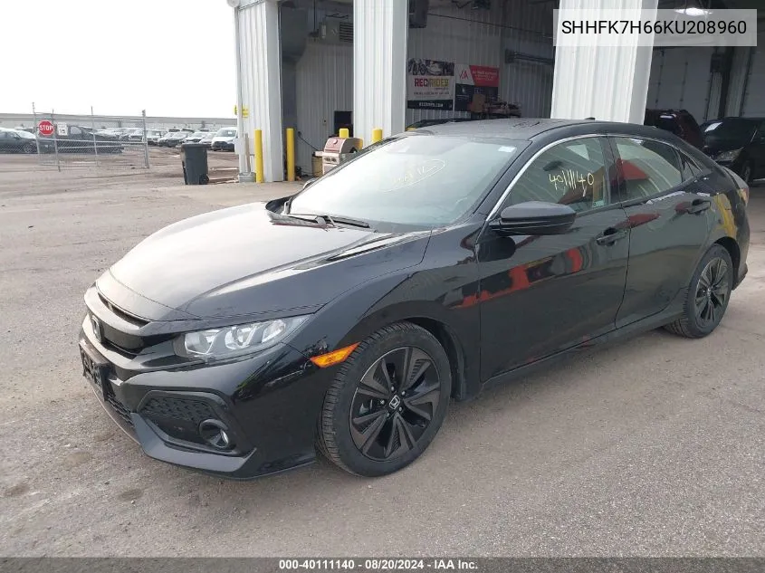 2019 Honda Civic Ex VIN: SHHFK7H66KU208960 Lot: 40111140