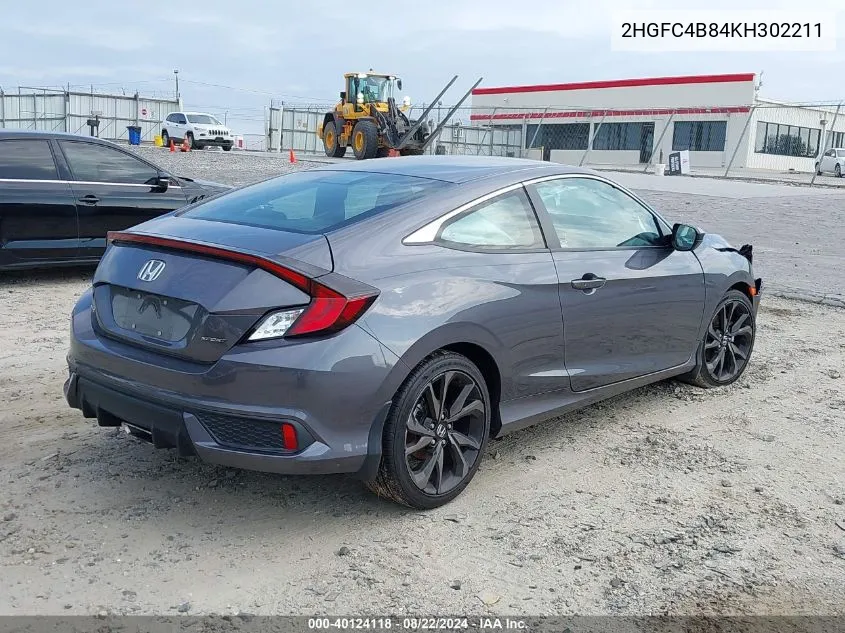 2HGFC4B84KH302211 2019 Honda Civic Sport