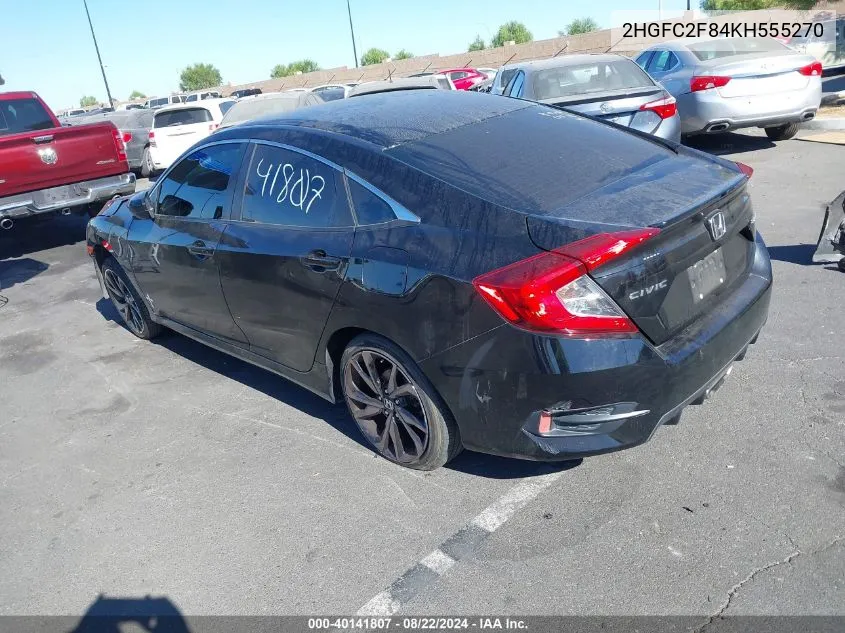 2019 Honda Civic Sport VIN: 2HGFC2F84KH555270 Lot: 40141807