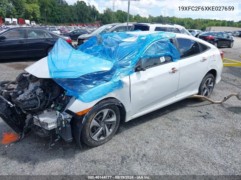 2019 Honda Civic Lx VIN: 19XFC2F6XKE027659 Lot: 40144777