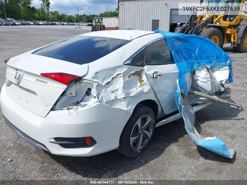 2019 Honda Civic Lx VIN: 19XFC2F6XKE027659 Lot: 40144777