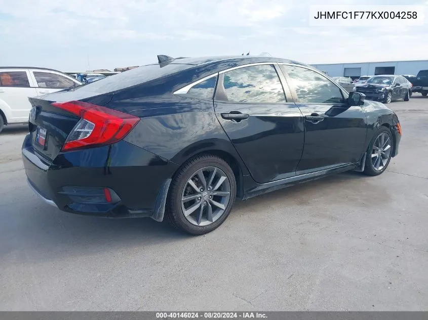 JHMFC1F77KX004258 2019 Honda Civic Ex-L