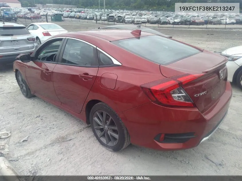 19XFC1F38KE213247 2019 Honda Civic Ex