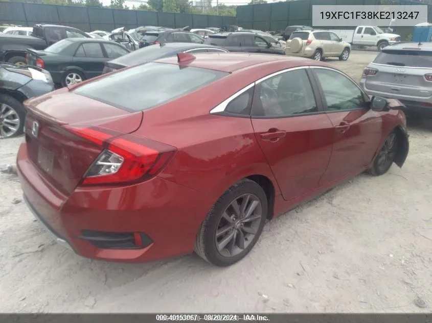 19XFC1F38KE213247 2019 Honda Civic Ex