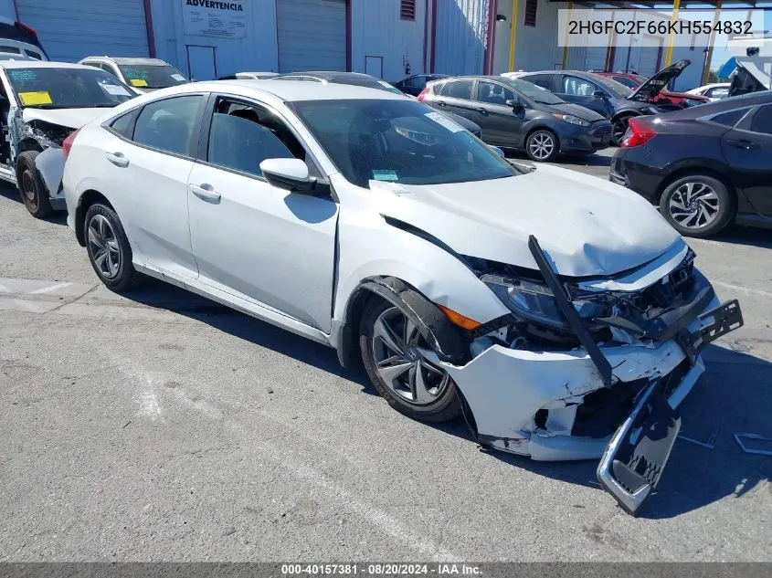 2019 Honda Civic Lx VIN: 2HGFC2F66KH554832 Lot: 40157381