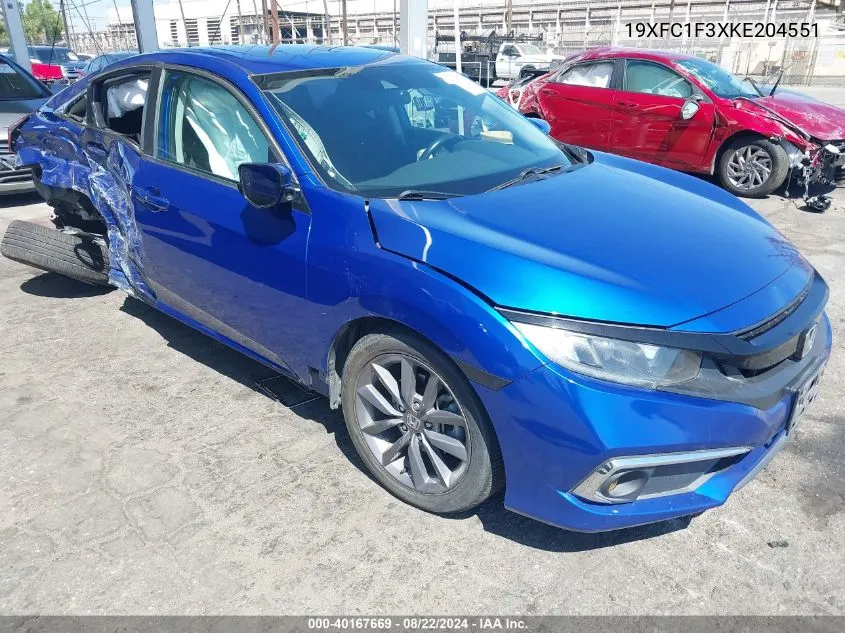 19XFC1F3XKE204551 2019 Honda Civic Ex