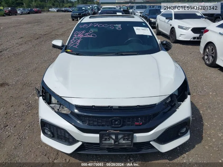 2HGFC1E59KH701342 2019 Honda Civic Si