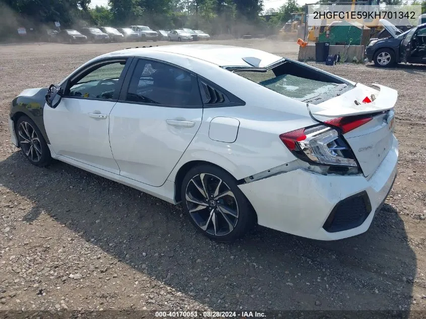 2HGFC1E59KH701342 2019 Honda Civic Si