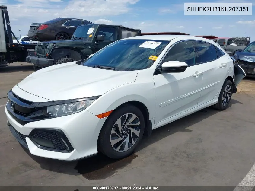 SHHFK7H31KU207351 2019 Honda Civic Lx