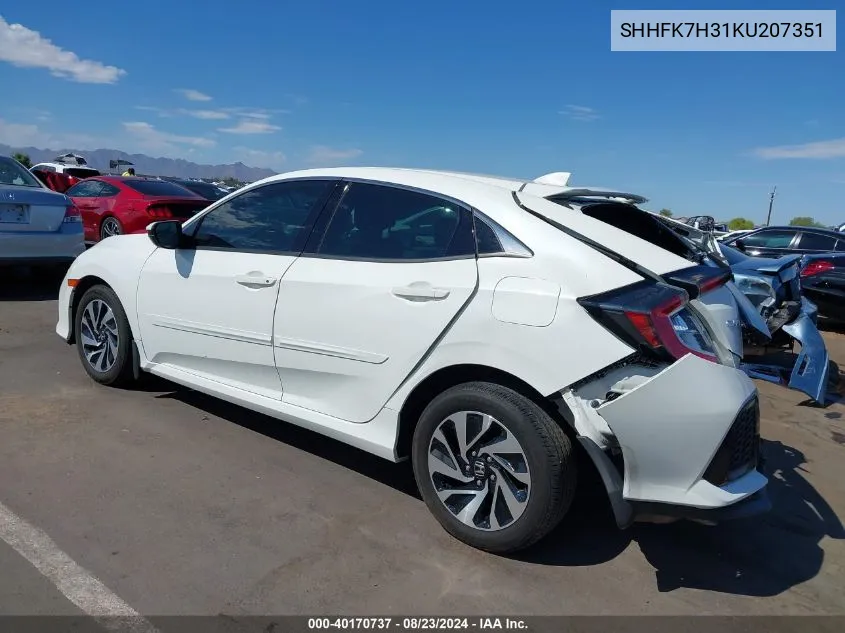 SHHFK7H31KU207351 2019 Honda Civic Lx