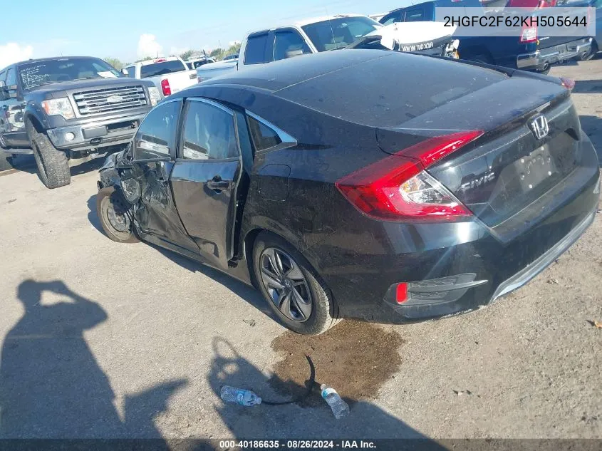 2HGFC2F62KH505644 2019 Honda Civic Lx