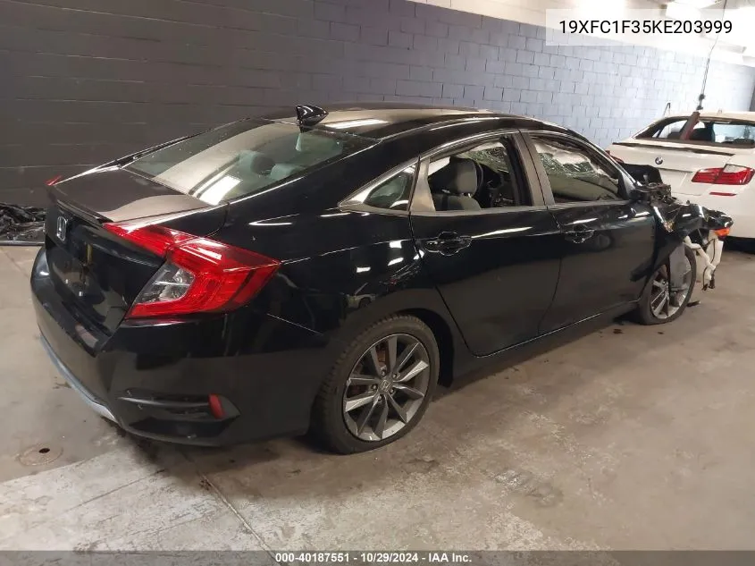 2019 Honda Civic Ex VIN: 19XFC1F35KE203999 Lot: 40187551