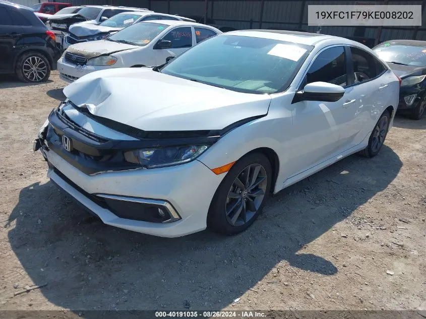 2019 Honda Civic Ex-L VIN: 19XFC1F79KE008202 Lot: 40191035