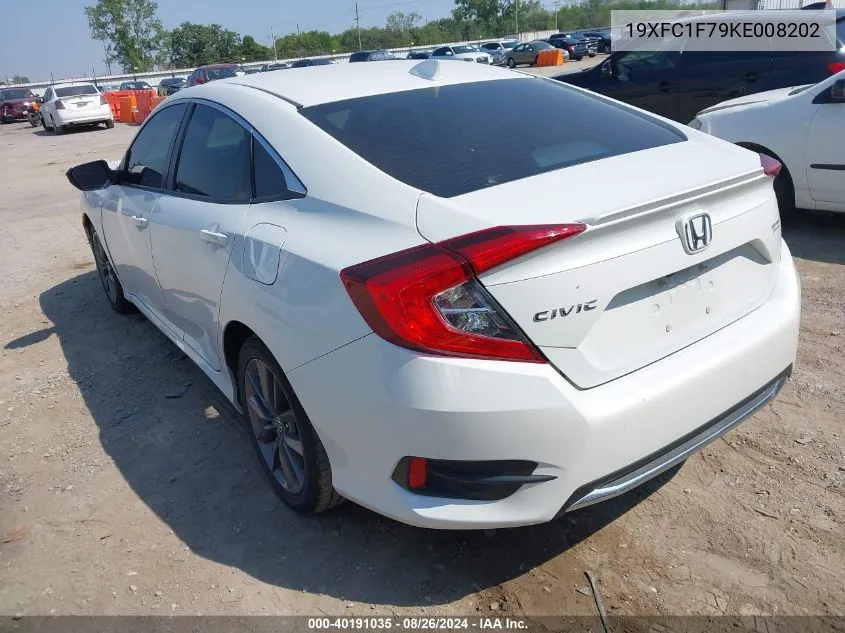 2019 Honda Civic Ex-L VIN: 19XFC1F79KE008202 Lot: 40191035