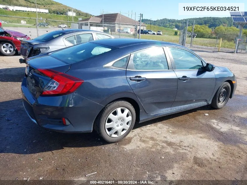 19XFC2F65KE034521 2019 Honda Civic Lx