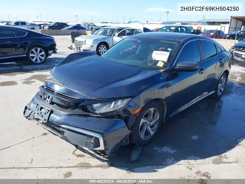 2HGFC2F69KH504250 2019 Honda Civic Lx