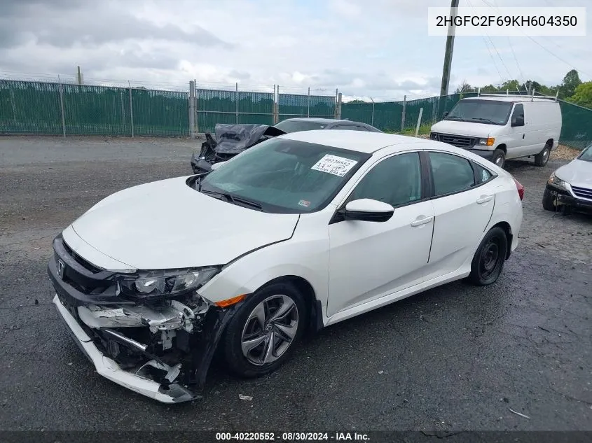 2HGFC2F69KH604350 2019 Honda Civic Lx