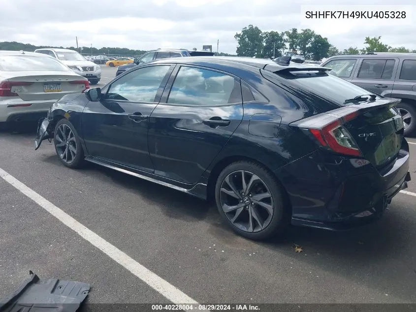 SHHFK7H49KU405328 2019 Honda Civic Sport