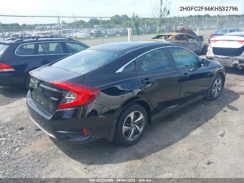 2019 Honda Civic Lx VIN: 2HGFC2F66KH532796 Lot: 40232489