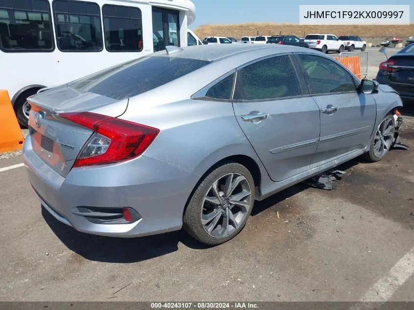 JHMFC1F92KX009997 2019 Honda Civic Touring