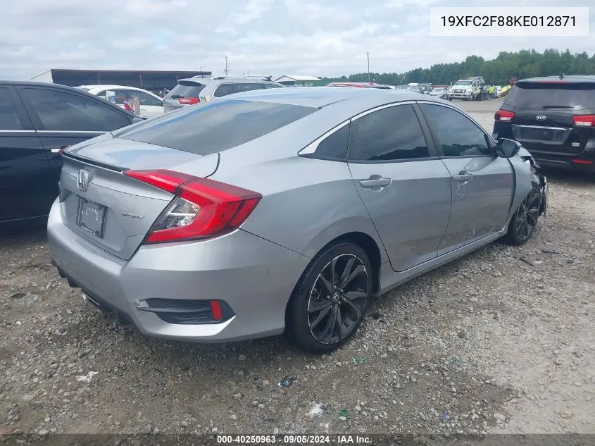 2019 Honda Civic Sport VIN: 19XFC2F88KE012871 Lot: 40250963