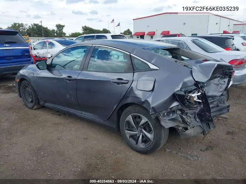 19XFC2F66KE035239 2019 Honda Civic Lx