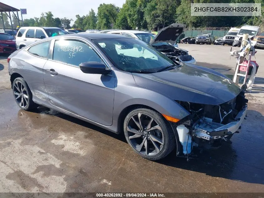 2HGFC4B82KH302384 2019 Honda Civic Sport