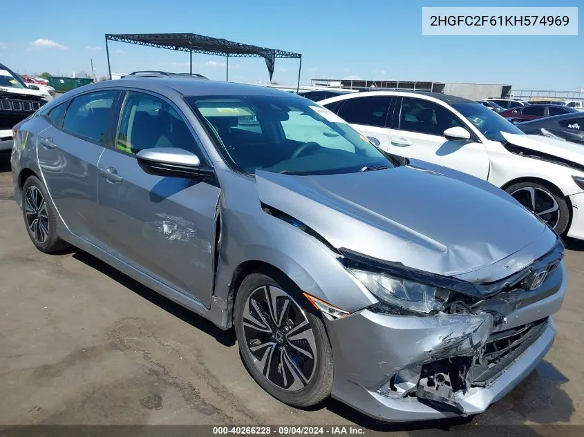 2HGFC2F61KH574969 2019 Honda Civic Lx