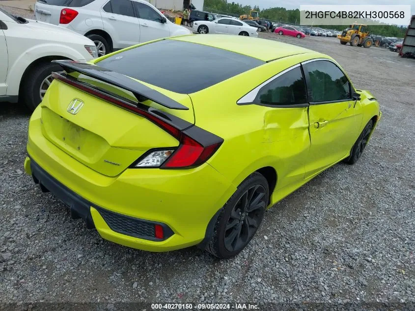 2019 Honda Civic Sport VIN: 2HGFC4B82KH300568 Lot: 40270150