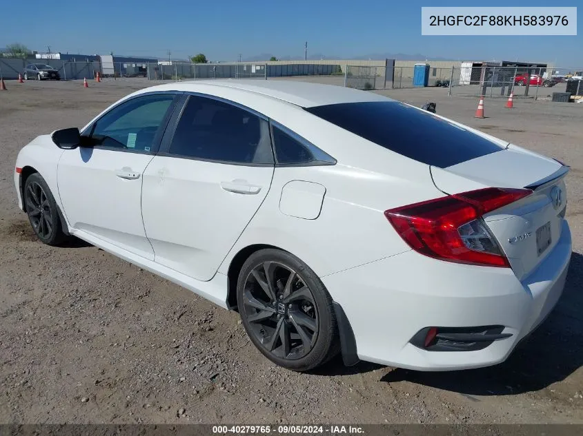 2HGFC2F88KH583976 2019 Honda Civic Sport