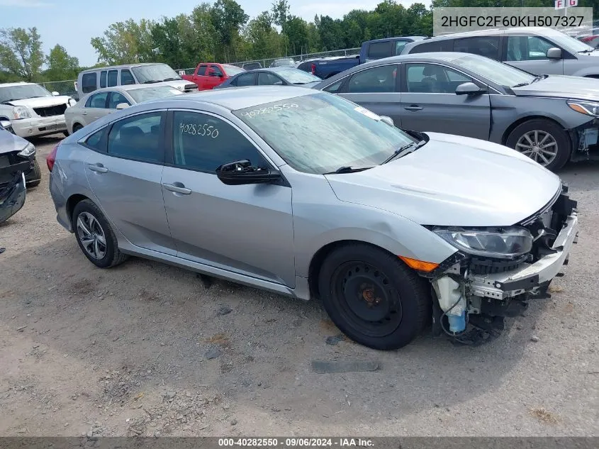 2HGFC2F60KH507327 2019 Honda Civic Lx