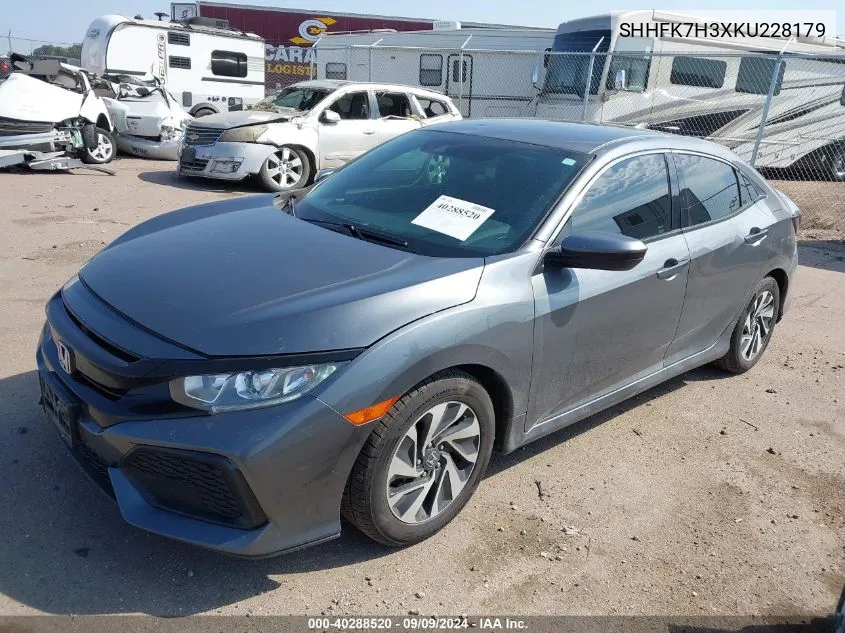 2019 Honda Civic Lx VIN: SHHFK7H3XKU228179 Lot: 40288520