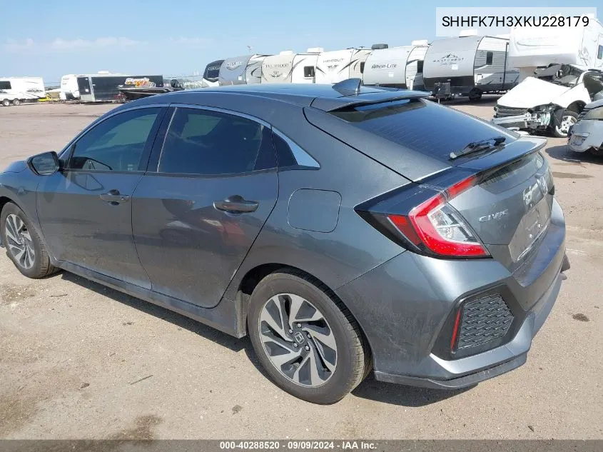 SHHFK7H3XKU228179 2019 Honda Civic Lx