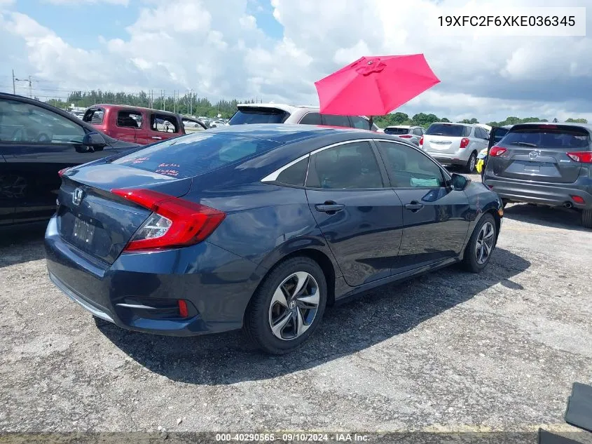 19XFC2F6XKE036345 2019 Honda Civic Lx